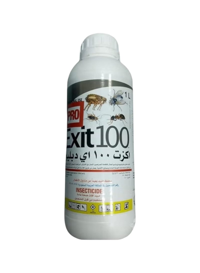 Exet 100 AW Lnsecticide For Controlling Cockroaches Ants Bed Bugs Fleas And Mosquitoes 1 liter